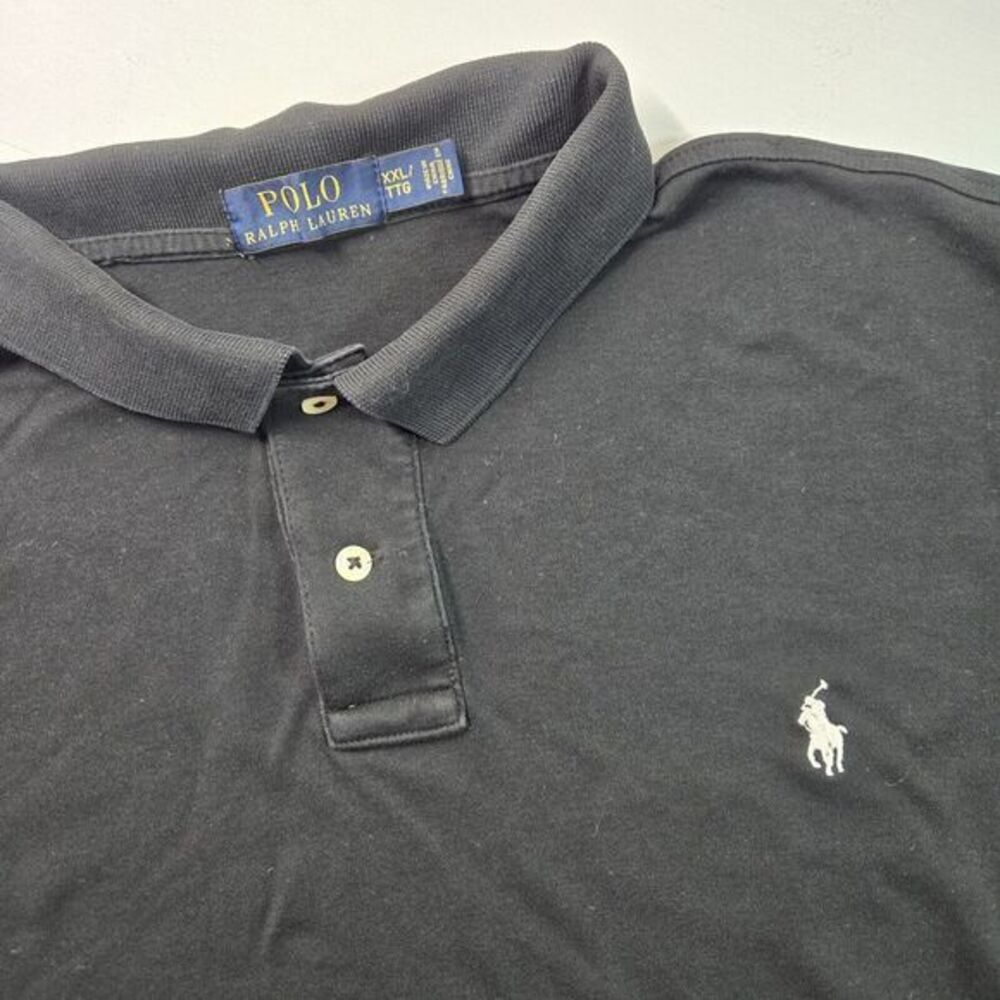 Ralph Lauren Polo‎ Golf Shirt Men's Size XXLarge 2XL Short Sleeve Black Cotton